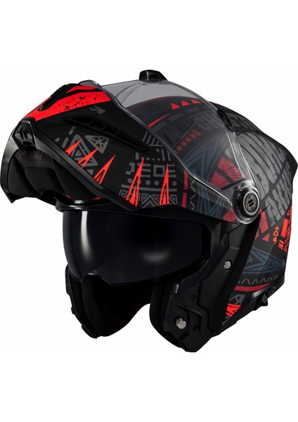 Ghostfighter Sv Boho C3 Kırmızı Motosiklet Çene Açılır Kask fiyatları