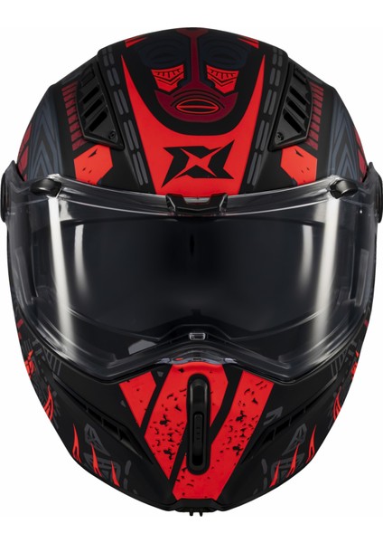 Ghostfighter Sv Boho C3 Kırmızı Motosiklet Çene Açılır Kask modelleri