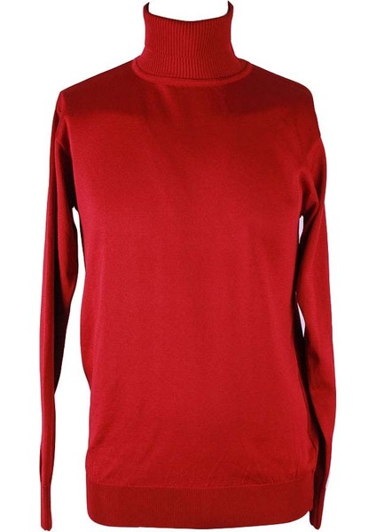 Tam Balıkçı Bordo Erkek Kazak YSN03