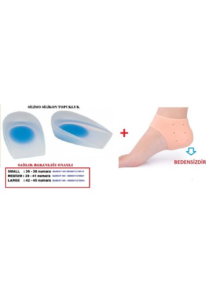 Ortopedik Jel Topukluk Tabanlık Topuk Dikeni Için %100 Jel 2 Adet Çorap fırsatları