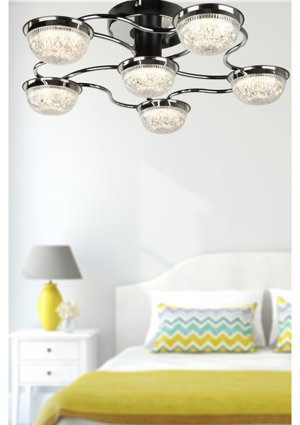 Petrov Ledli 6.lı Avize Krom Kaplama