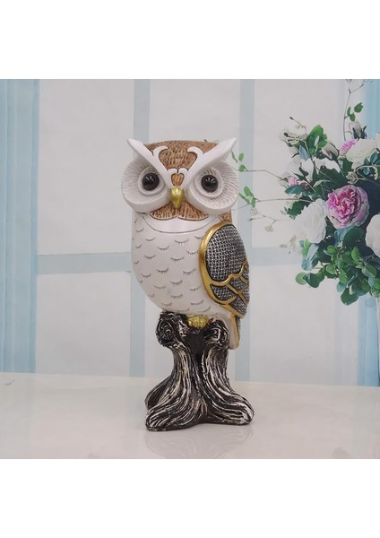 Lüks Işlemeli Feng Shui Baykuş Heykeli 20CM Dekoratif Biblo Masa Üstü Obje Ev Ofis Yeni Yıl Hediyesi modelleri