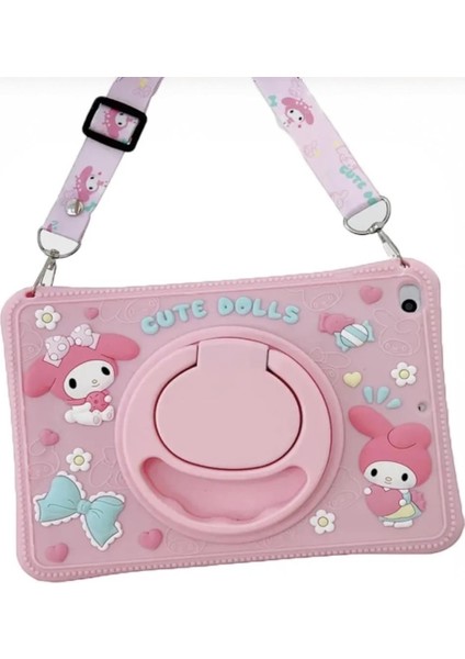 Cute Dolls Karakterli Dayanıklı Çocuk Tablet Kılıfı Standlı Eğlenceli Koruyucu Kapak