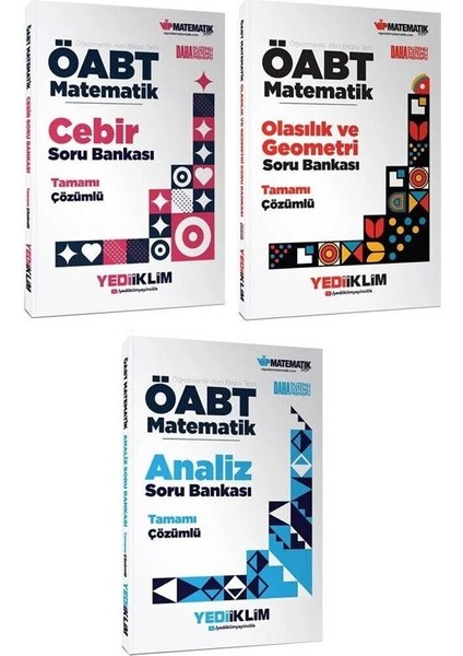 Yediiklim 2026 Öabt Meb-Ags Ilköğretim Matematik Öğretmenliği Soru Bankası 3 Lü Set