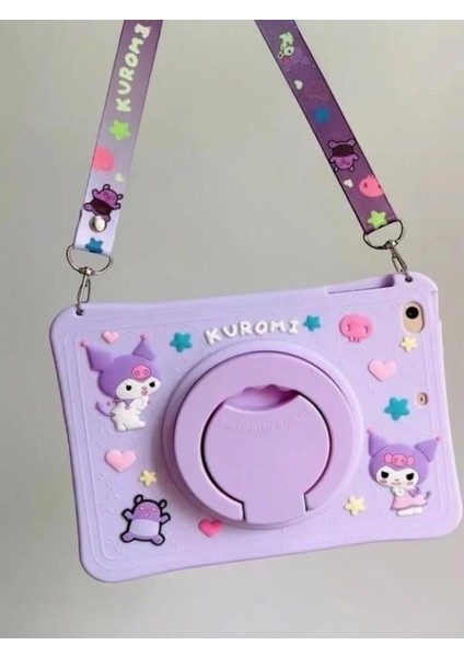 Kuromi Karakterli Dayanıklı Çocuk Tablet Kılıfı Standlı Eğlenceli Koruyucu Kapak modelleri
