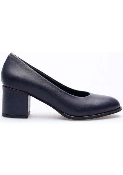 Kadın Hakiki Deri Kalın Topuklu Klasik Ayakkabı - Siyah fiyatları