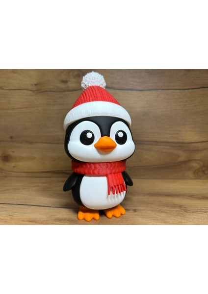 Yılbaşı Noel Temalı Sevimli Penguen Figür