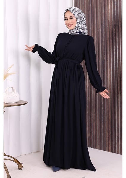 Düğme Detay Elbise 6055 Lacivert fırsatları