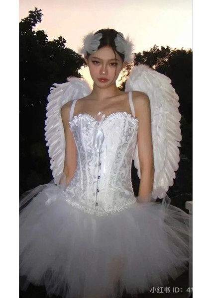 Princess Rapunzel Victorian Angel Strablez Ayarlanabilir Korse Büstiyer fiyatları