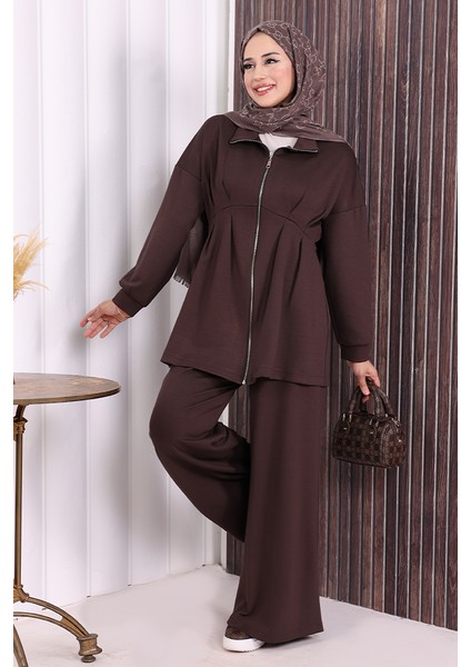 Fermuarlı Ikili Oysho Takım 6058 Kahverengi fırsatları