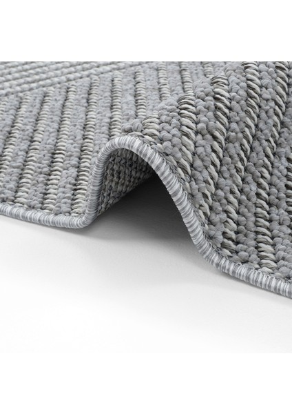 Bress Gri Salon Halısı Modern Desen Saçaklı Yumuşak Bukleli Dokuma Bohem Ev Oda Oturma Odası Halısı