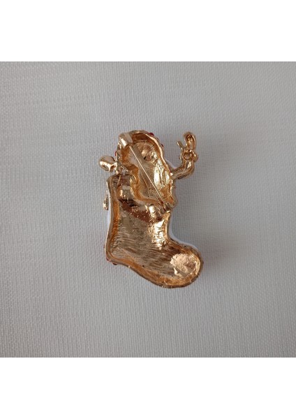 Taşlı Noel Baba Broş-Yeni Yıl Yaka Iğnesi-Yılbaşı Temalı Broş modelleri