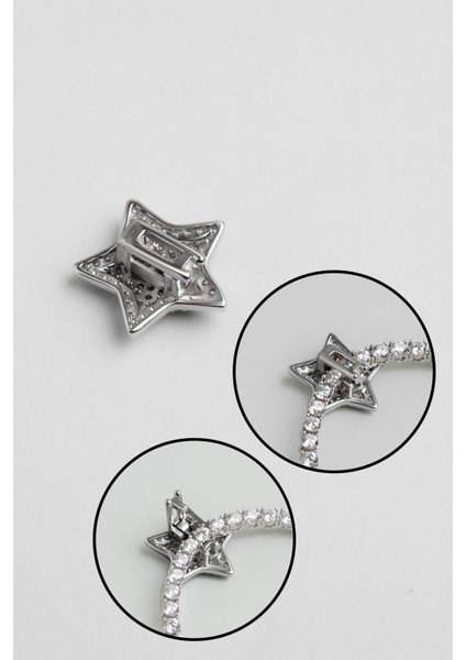 Seher Yıldızı 18 Ayar Beyaz Altın Kaplama Gümüş Charm fırsatları