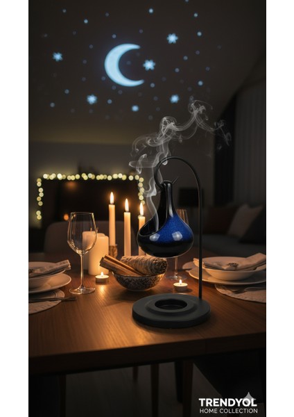 Seramik Askılı Buhurdanlık Gece Laciverti – Aromaterapi