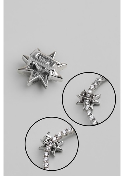 Zühre Yıldızı 18 Ayar Beyaz Altın Kaplama Gümüş Charm fırsatları