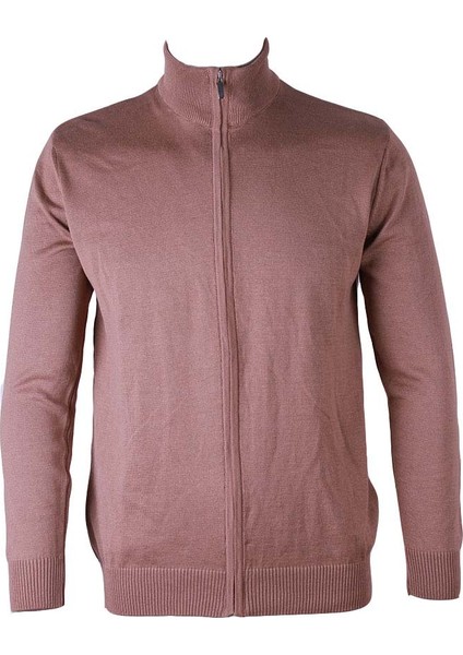 Fermuarlı Vizon Erkek Hırka 26KL71GT3016