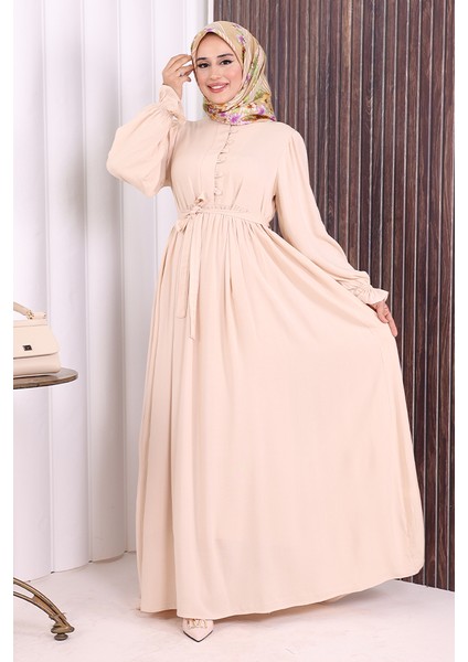 Düğme Detay Elbise 6055 Taş modelleri