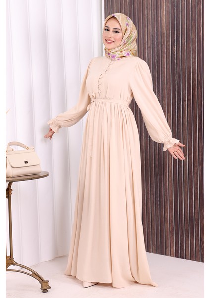 Düğme Detay Elbise 6055 Taş fırsatları