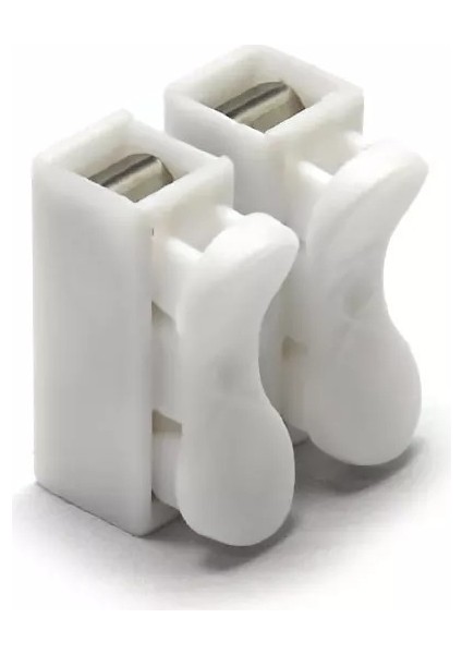 MR-272 Klemens 2li Basmalı Beyaz Kablo Klemensi