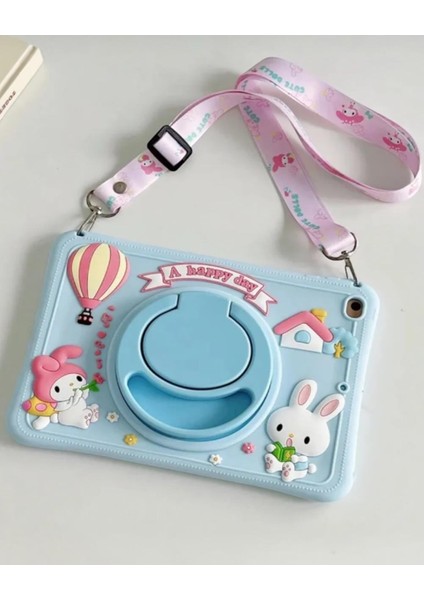 A Happy Day Karakterli Dayanıklı Çocuk Tablet Kılıfı Standlı Eğlenceli Koruyucu Kapak