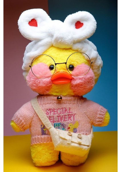 Lalafanfan Ördek 30 cm Karikatür Gözlüklü Ithal Hediyelik Oyuncak modelleri