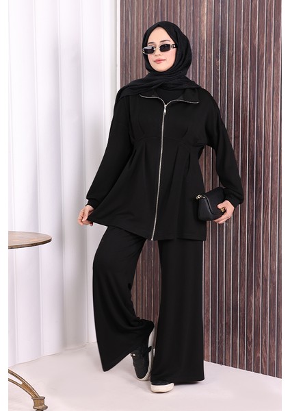 Fermuarlı Ikili Oysho Takım 6058 Siyah