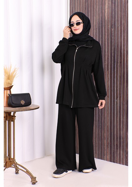 Fermuarlı Ikili Oysho Takım 6058 Siyah modelleri