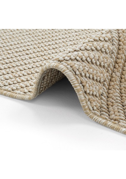 Bress Bej Salon Halısı Modern Desen Saçaklı Yumuşak Bukleli Dokuma Bohem Ev Oda Oturma Odası Halısı