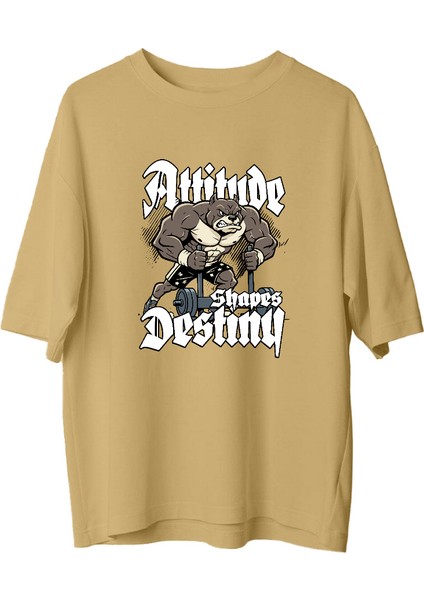 Attitude Shapes Destiny – Erkek Oversize Tişört fiyatları