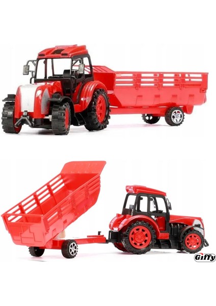 Uzaktan Kumandalı Römorklu Traktör Şarjlı Full Fonksiyon Çiftlik Hayvanı Odun Hediyeli 3 Renkli fırsatları