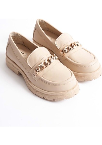 Kadın Hakiki Deri Light Tabanlı Tokalı Rahat Loafer Ayakkabı - Yeşil Rugan fırsatları