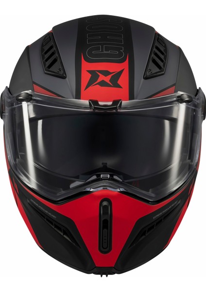 Ghostfighter Sv Maniac B5 Black Red Motosiklet Çene Açılır Kask modelleri