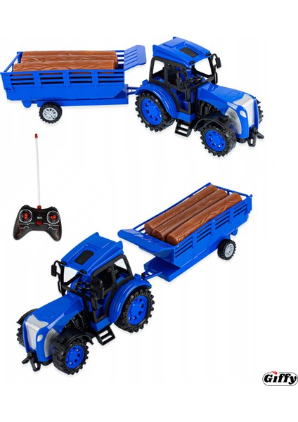 Uzaktan Kumandalı Römorklu Traktör Şarjlı Full Fonksiyon Çiftlik Hayvanı Odun Hediyeli 3 Renkli indirimleri