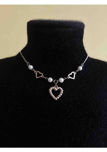 Pearly Heart Zincir Kolye