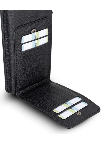 Avjin 6.9 Inch Uyumlu Deri Kılıf Cüzdan Askılı Erc1 Siyah fiyatları
