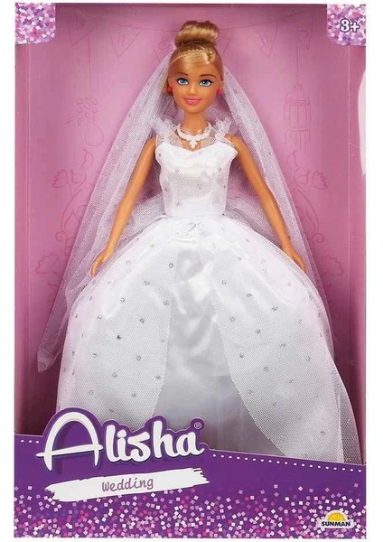 3381 Sun-Rst-Sıs-Gelinlikli Manken Bebek Alisha 29 cm - Sunman indirimleri