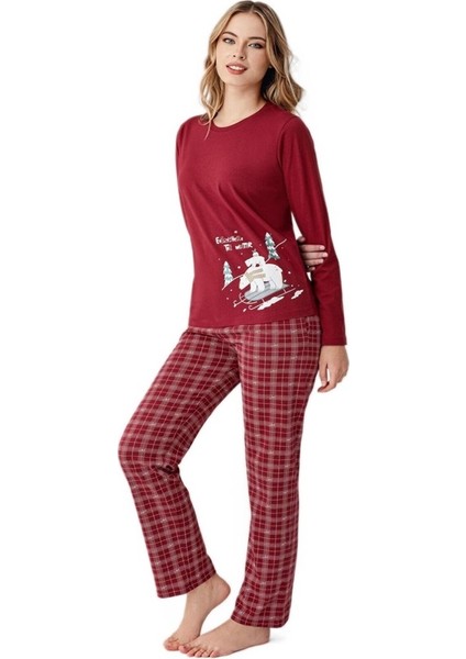 %100 Pamuk Sıfır Yaka Ekose Bayan Pijama Takım modelleri