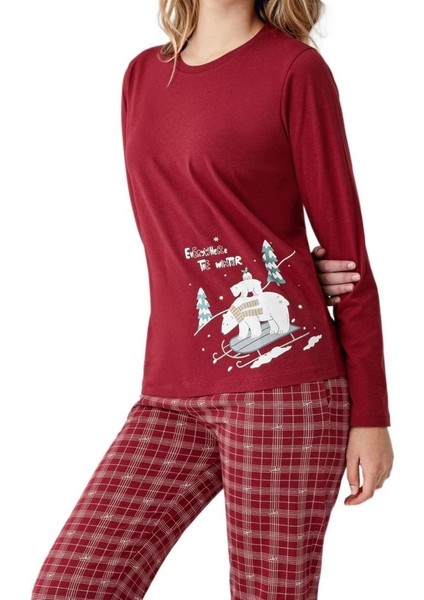 %100 Pamuk Sıfır Yaka Ekose Bayan Pijama Takım fırsatları