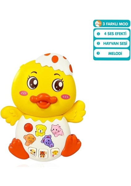JLG-855-144A Işıklı ve Müzikli Ördek Bebek -Vrd