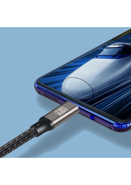 Siyah QG02 Type-C To Type-C Pd3.1 Data Kablosu 240W 480MBPS 1 Metre indirimleri