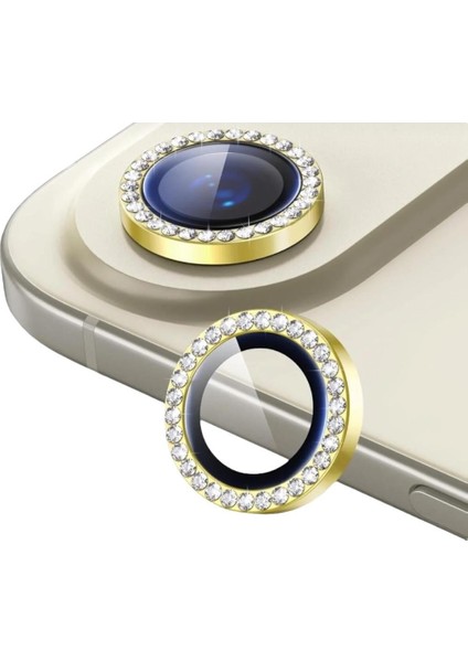 Iphone Uyumlu Parlak Taşlı Kamera Lens Koruyucu