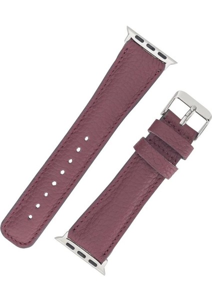 Apple Watch Uyumlu Deri Kordon 42-44-45MM Fl6 Bordo fırsatları