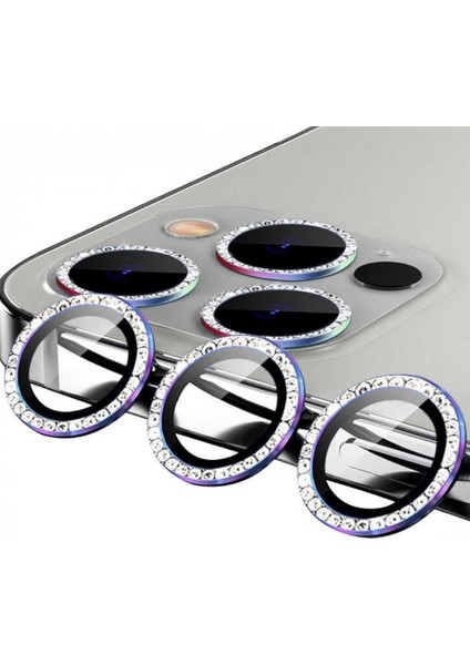 Iphone Uyumlu Parlak Taşlı Kamera Lens Koruyucu