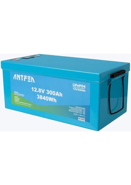 Antfea 12.8V 300AH Abs Lityum Akü Akıllı Ekran Lifepo4