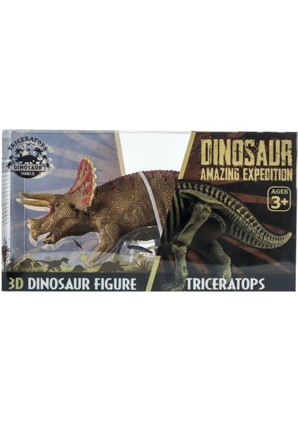 Sert Plastik Dinozor Figürü Triceratops modelleri