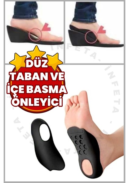 Içe Basma ve Düz Taban Önleyici-Düzeltici Ortopedik Tabanlık Ayakkabı Tabanlık Topuk Yastığı