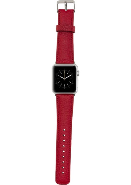 Apple Watch Uyumlu Deri Kordon 42-44-45MM Erc2 Kırmızı modelleri