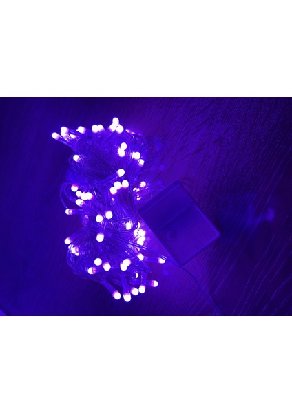 10M 100 LED Damla Uçlu Pembe Işık Şeffaf Kablo Mz-17-9