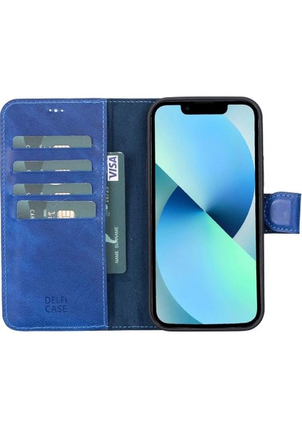 Apple iPhone 12 Pro Uyumlu Deri Cüzdanlı Kılıf Okyanus Mavi fırsatları