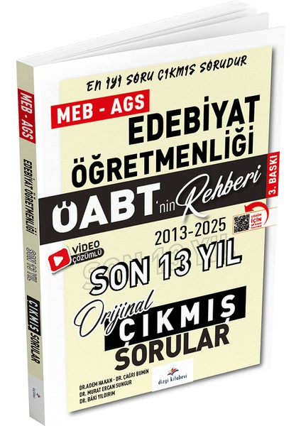 2026 Öabt Meb-Ags Nin Rehberi Türk Dili ve Edebiyatı Öğretmenliği Çıkmış Sorular Son 13 Yıl Çözümlü